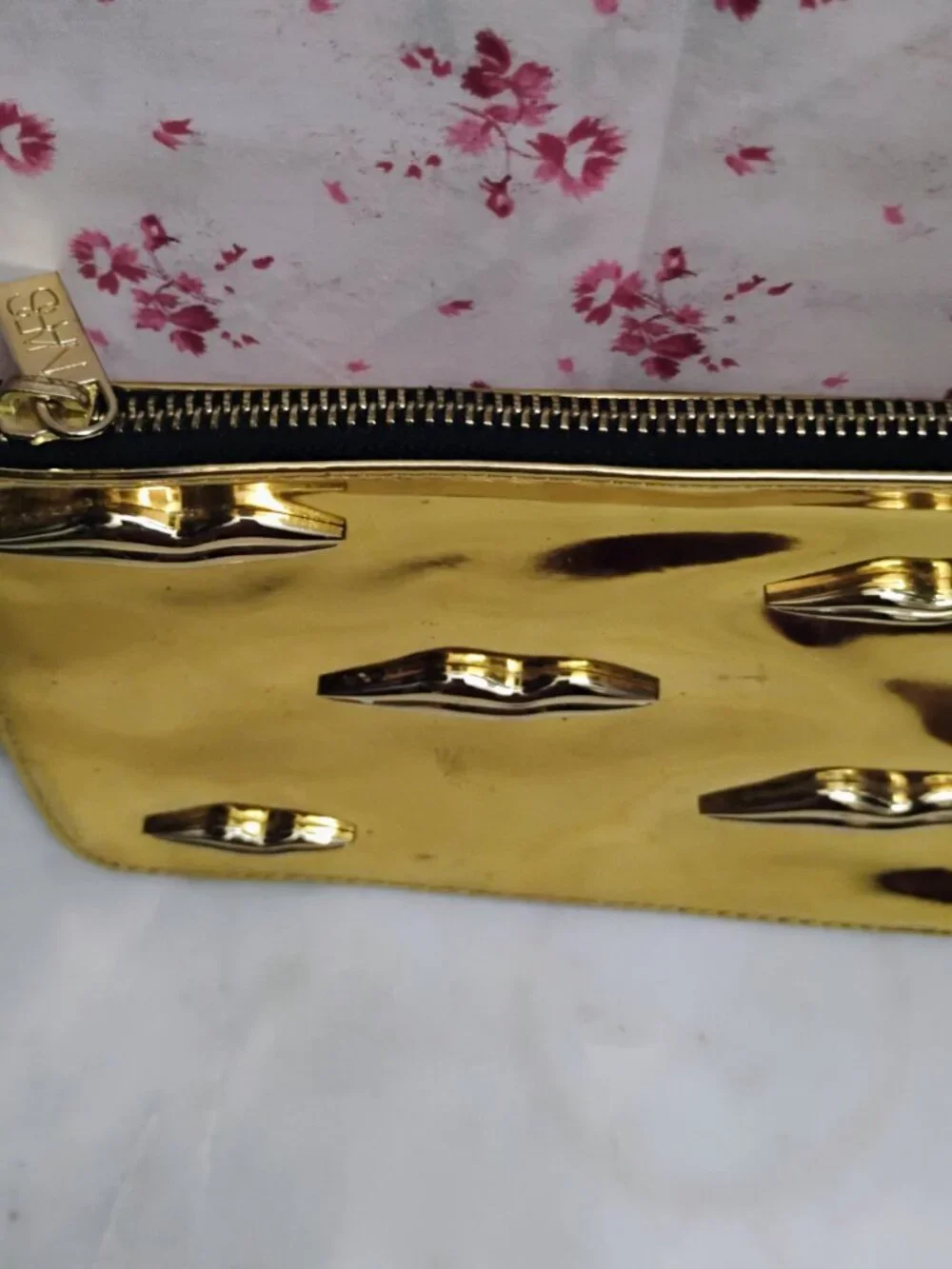 Nars Gold Metallic Makeup Bag